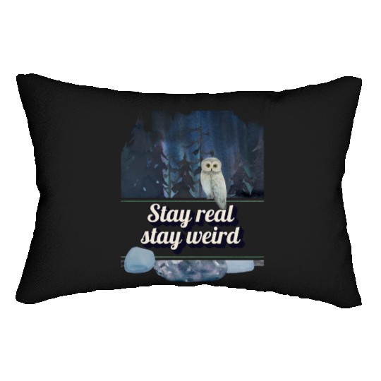 Stay Real Stay Weird – Forest Owl Lumbar Pillows