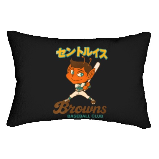 Vintage St Louis Browns Baseball Japan Version Lumbar Pillows