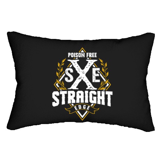 Straight Edge Vegan, Against Drugs, Punk Lumbar Pillows