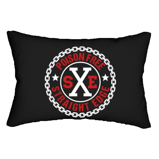 Straight Edge Vegan, Against Drugs, Punk Lumbar Pillows