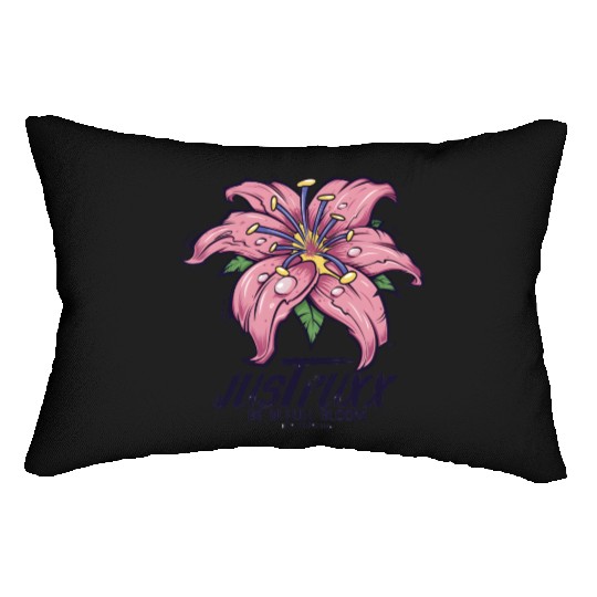 Dark Bloom Lily – JustRuxx Graphic Design Lumbar Pillows