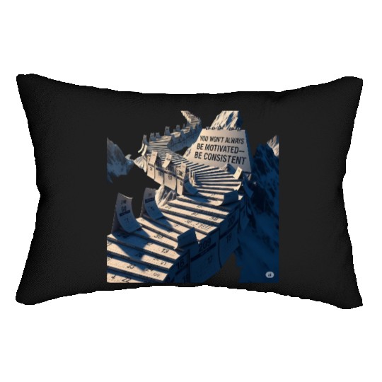 "You Won’t Always Be Motivated—Be Consistent" Lumbar Pillows