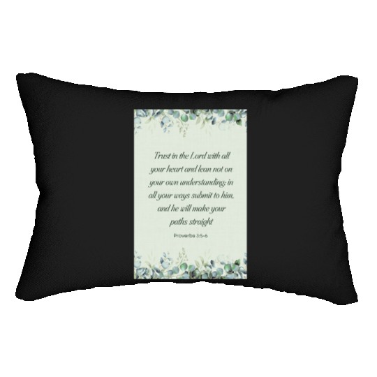 Proverbs 35-6 Bible Verse Christian Wall Art Lumbar Pillows