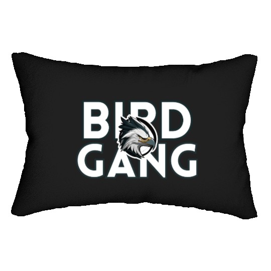 Eagle Head Bird Gang Logo Design Lumbar Pillows