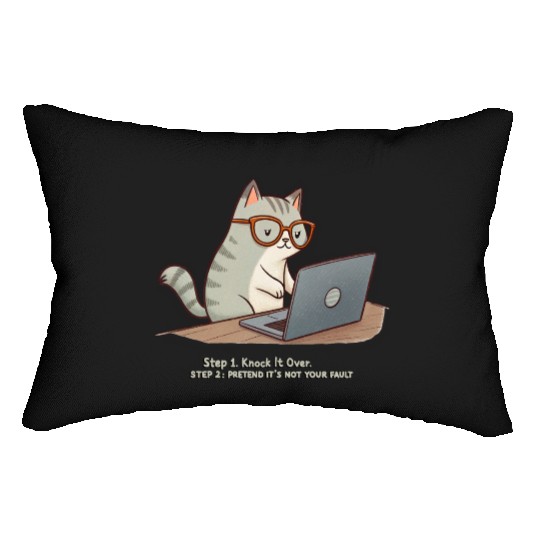 Keyboard Warrior Cat Lumbar Pillows