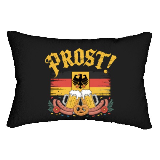 Oktoberfest Drinking Men Women Vintage German Lumbar Pillows