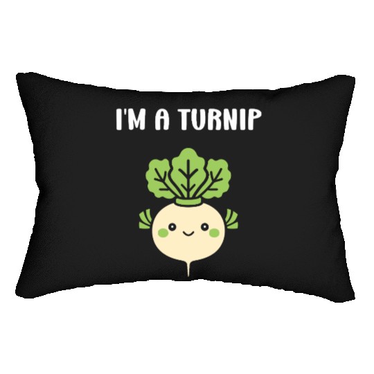 Turnip Character Illustration Lumbar Pillows