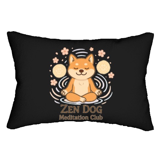 Zen Dog Meditation Club – Shiba Inu Lumbar Pillows