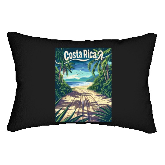 Costa Rica Tropical Paradise Adventure Beach Lumbar Pillows