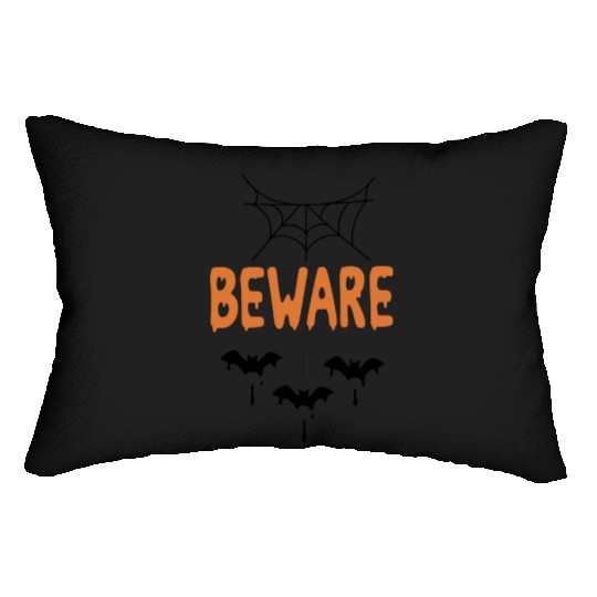 Beware Halloween Lumbar Pillows – Spooky Season Vibes