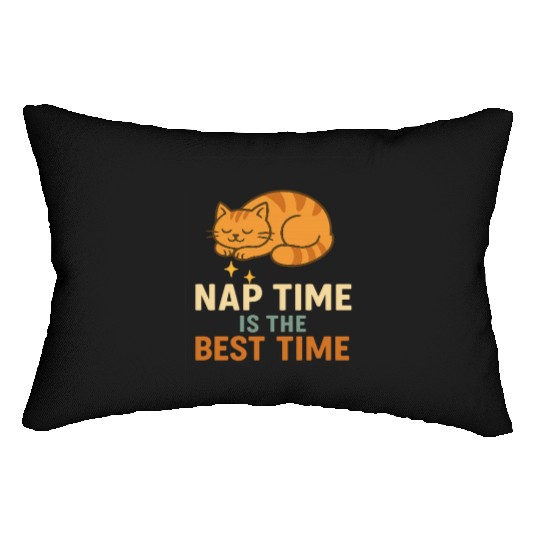 Cute Sleeping Cat Nap Time Design Lumbar Pillows