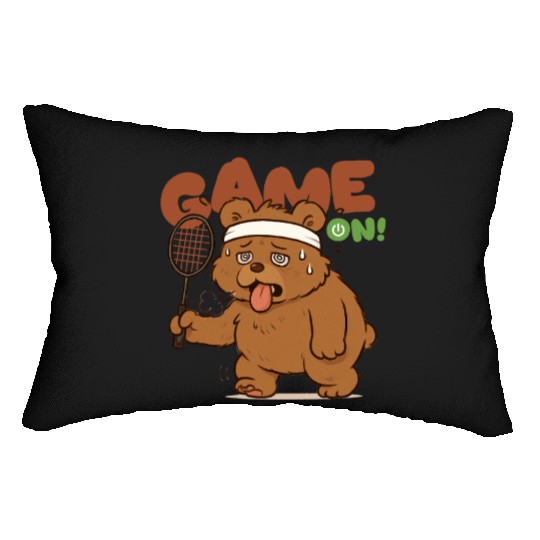 Tennis Bear with Headband and Sweat Lumbar Pillows