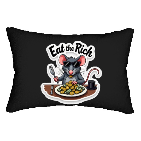 Eat the Rich Rat – Street Rebellion Lumbar Pillows