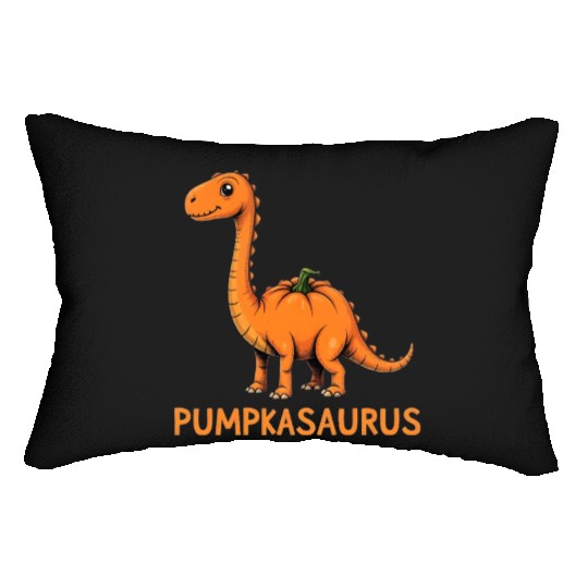 Pumpkasaurus Pumpkin Dinosaur Funny Halloween Lumbar Pillows