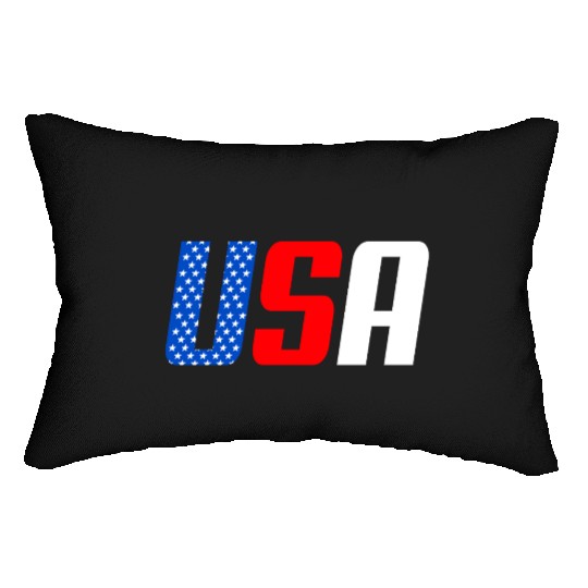 Stars and Stripes USA Flag Design Lumbar Pillows