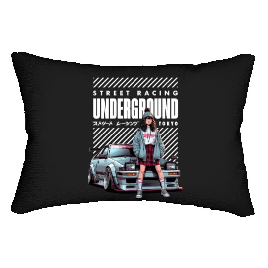 Japanese Underground Street Racing - JDM Car Lumbar Pillows
