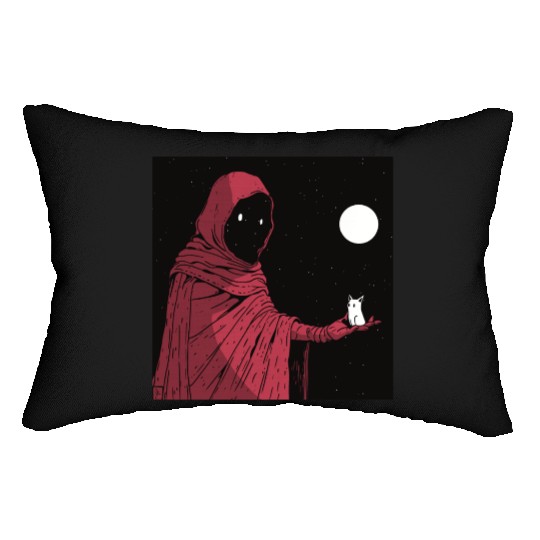 Mystical Night Creature Illustration Lumbar Pillows