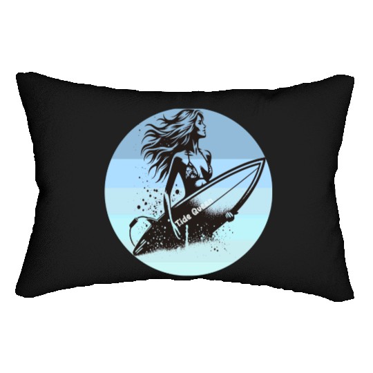 Surfing Queen Motivational Design Lumbar Pillows