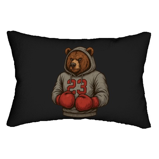 Bear 23 Boxing Lumbar Pillows Grizzly Gym Fighter Lumbar Pillows