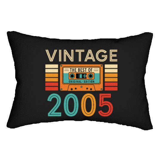 Vintage Cassette Tape 2005 Design Lumbar Pillows
