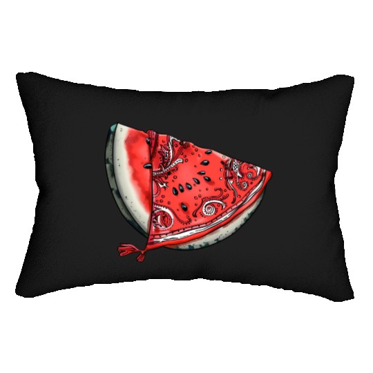 Streetwear Watermelon Slice - Fresh Summer Fruit Lumbar Pillows
