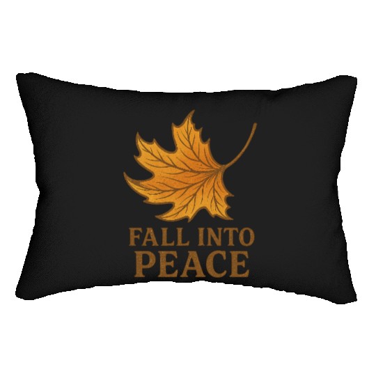 Autumn Leaf Peace Illustration Lumbar Pillows