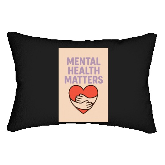 Mental Health Matters – Soft Pastel Self-Care Lumbar Pillows