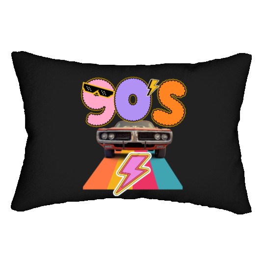 Retro 90s Muscle Vibes Lumbar Pillows