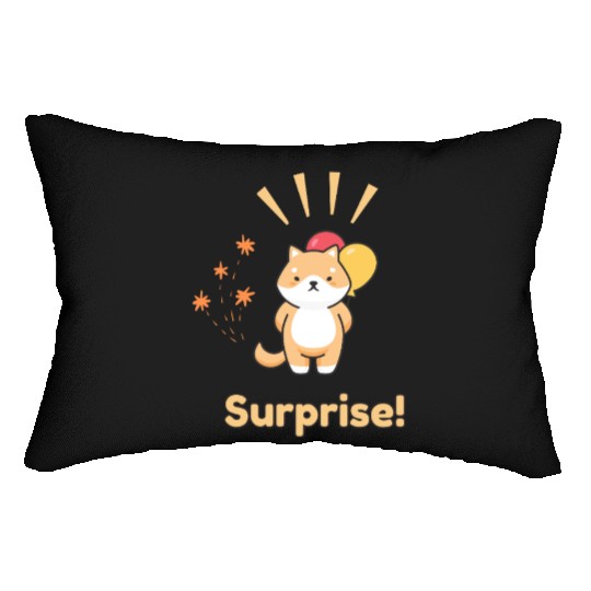 Surprise! – Cute Shiba Inu Gift Balloon Lumbar Pillows