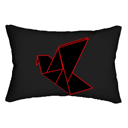 Origami Phoenix Outline Lumbar Pillows