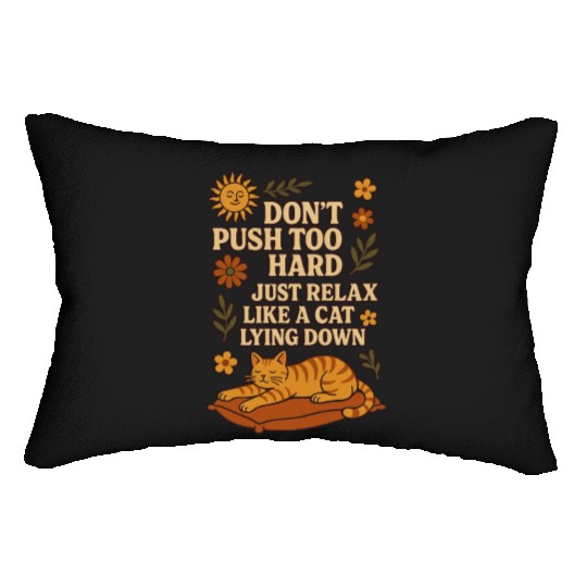 Relaxing Cat Nap Inspirational Design Lumbar Pillows