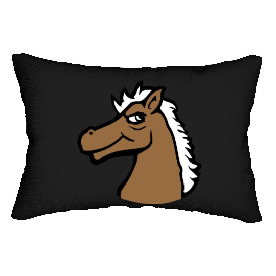 Horse Cool look Smile Guy Stallion Man Fun Bad Boy Lumbar Pillows
