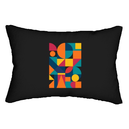 Vibrant Modern Geometry Lumbar Pillows