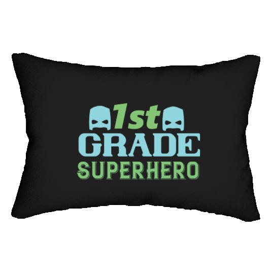1st Grade Superhero Lumbar Pillows