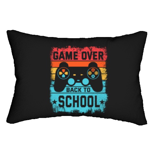 Game Over Back to School Lumbar Pillows – Retro Gamer
