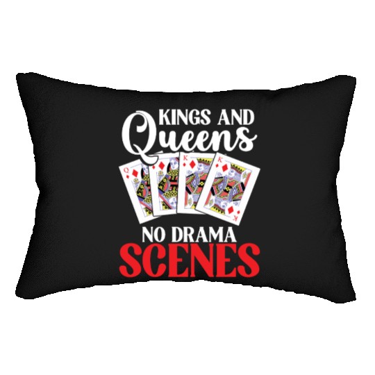Pinochle Trick Taking Game Drama King Queen Lumbar Pillows