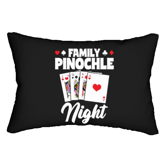 Family Pinochle Night Melding Card Game Lumbar Pillows