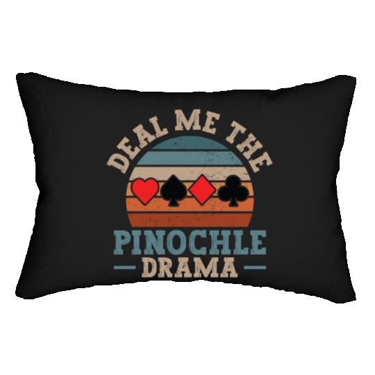 Cool Pinochle Drama Novelty Game Night Session Lumbar Pillows