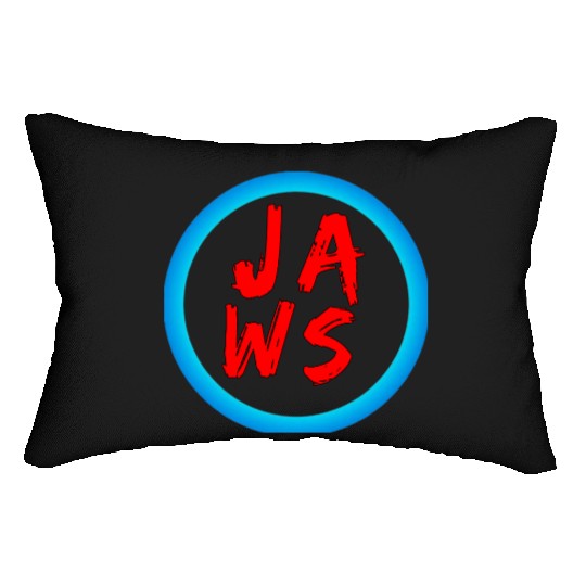 Vibrant Graffiti Style JAWS Logo Lumbar Pillows