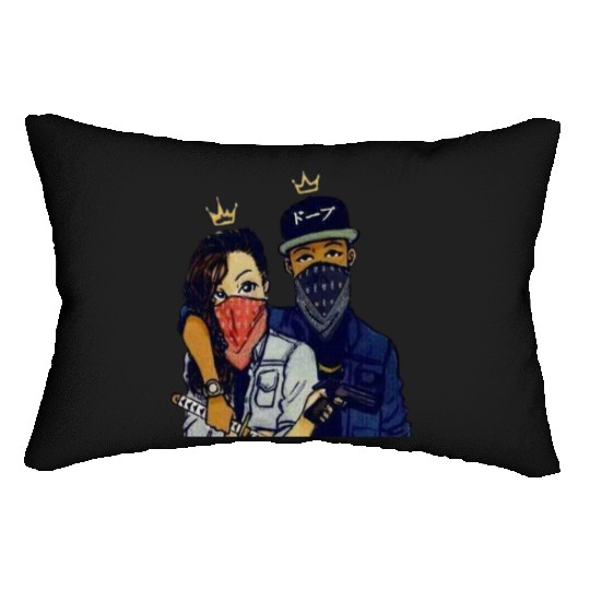 Urban Rebels Masked Duo Lumbar Pillows Design