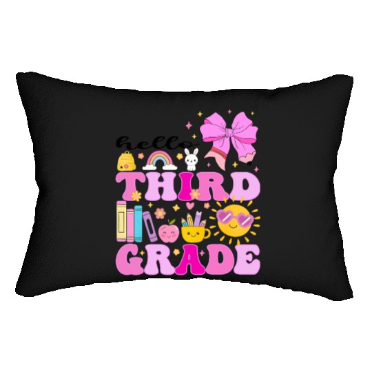 Hello Third Grade, Preppy Back to School Lumbar Pillows