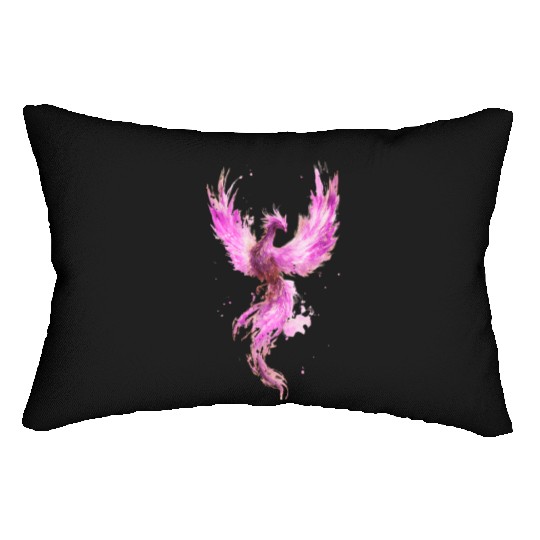 Celestial Phoenix Watercolor Illustration Lumbar Pillows