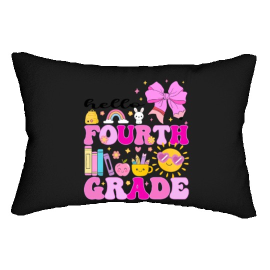 Hello Fourth Grade, Preppy Back to School Lumbar Pillows