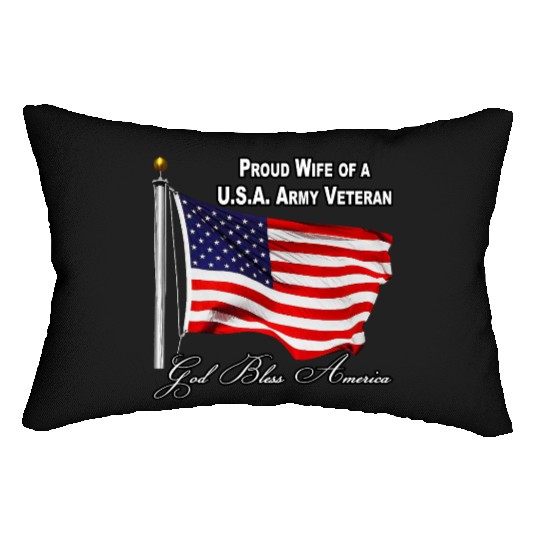 Proud Wife Of A US Army Veteran Lumbar Pillows