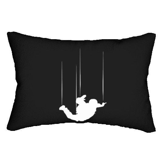 Whimsical Bunny Shadow Puppet Design Lumbar Pillows