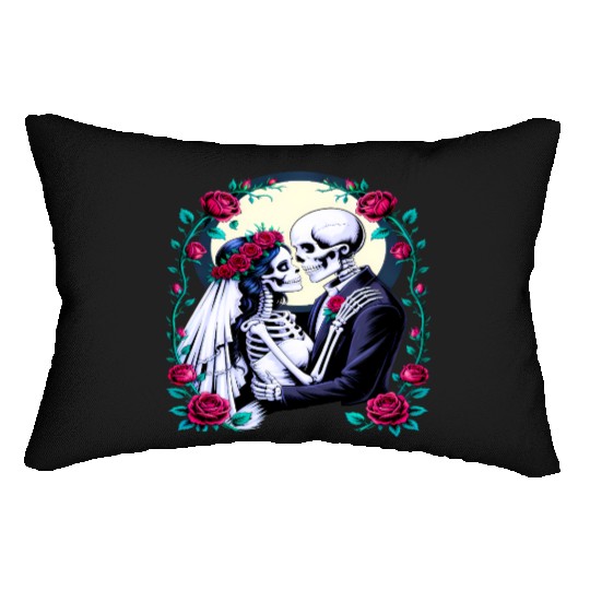 Bride and Groom Eternal Love Romantic Wedding Lumbar Pillows