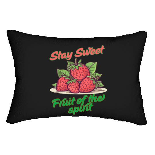 Stay sweet fruit of the spirit, vintage fruit Lumbar Pillows