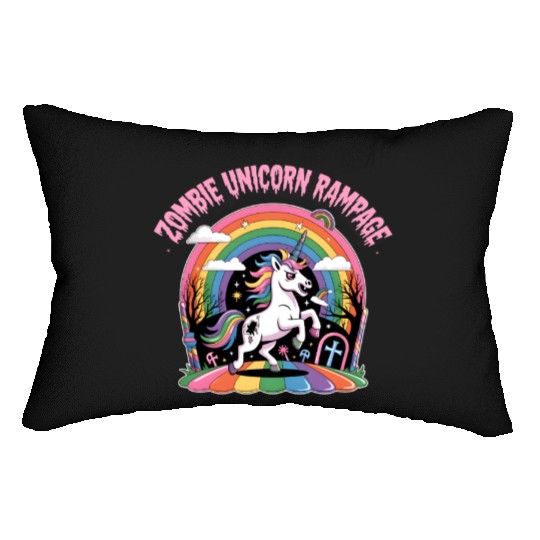 Magical Unicorn Rainbow Dream Scene Lumbar Pillows