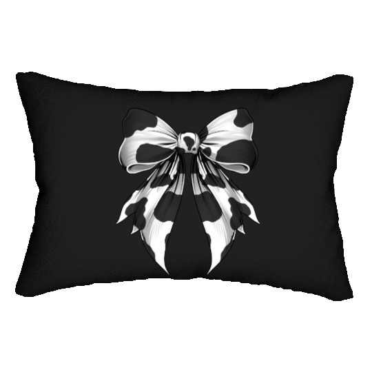 Coquette Bow Cow Pattern Cow Farmer Cow Farming Lumbar Pillows