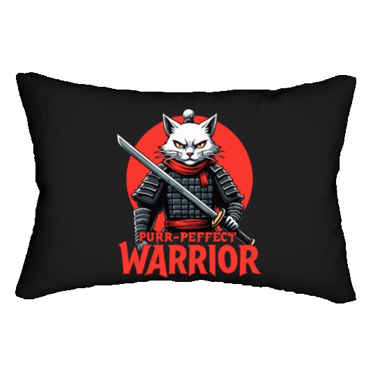 Purr-Perfect Warrior Cat Design Lumbar Pillows